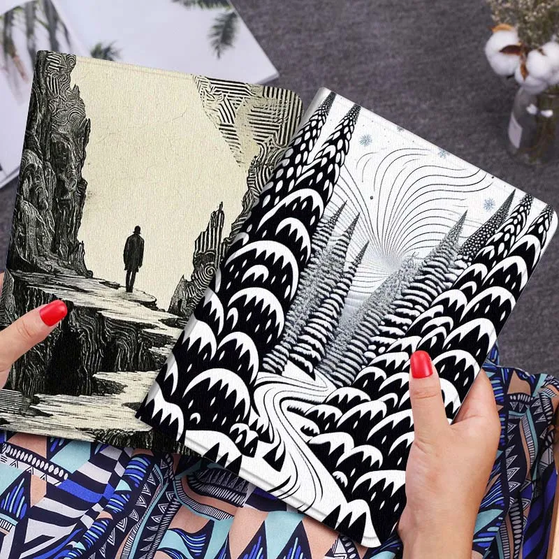 

Cartoon Snowy Forest Path Gift Tablet Case For Lenovo Xiaoxin Legion Pad Tab Pro GT Y700 Gen4 2 11 P11 M10 K10 3rd Plus Gen