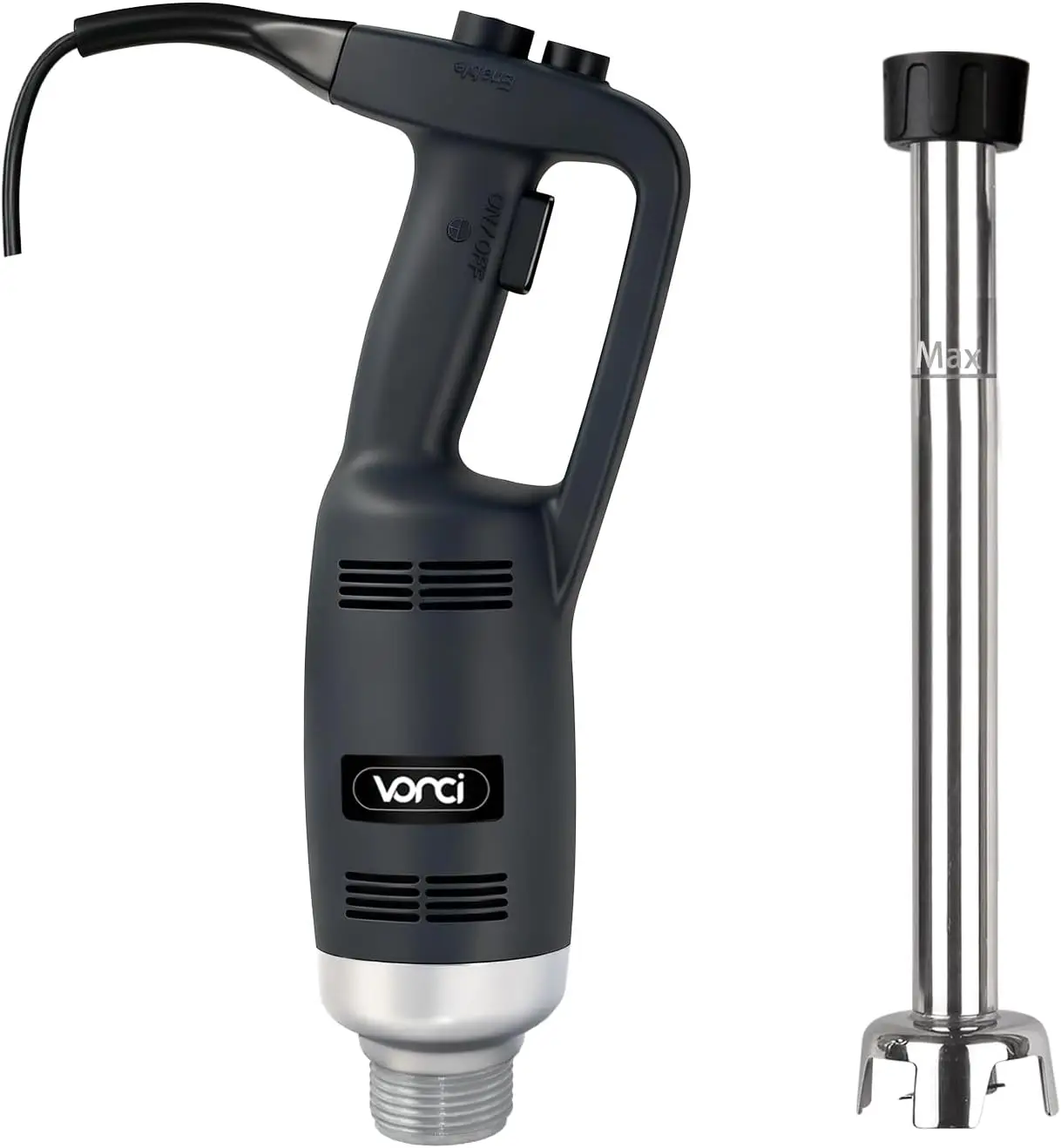 

500W Commercial Immersion Blender, 16" SUS 304 Removable Shaft, Heavy Duty Power Hand Mixer with Variable Speed 6000-20000RPM