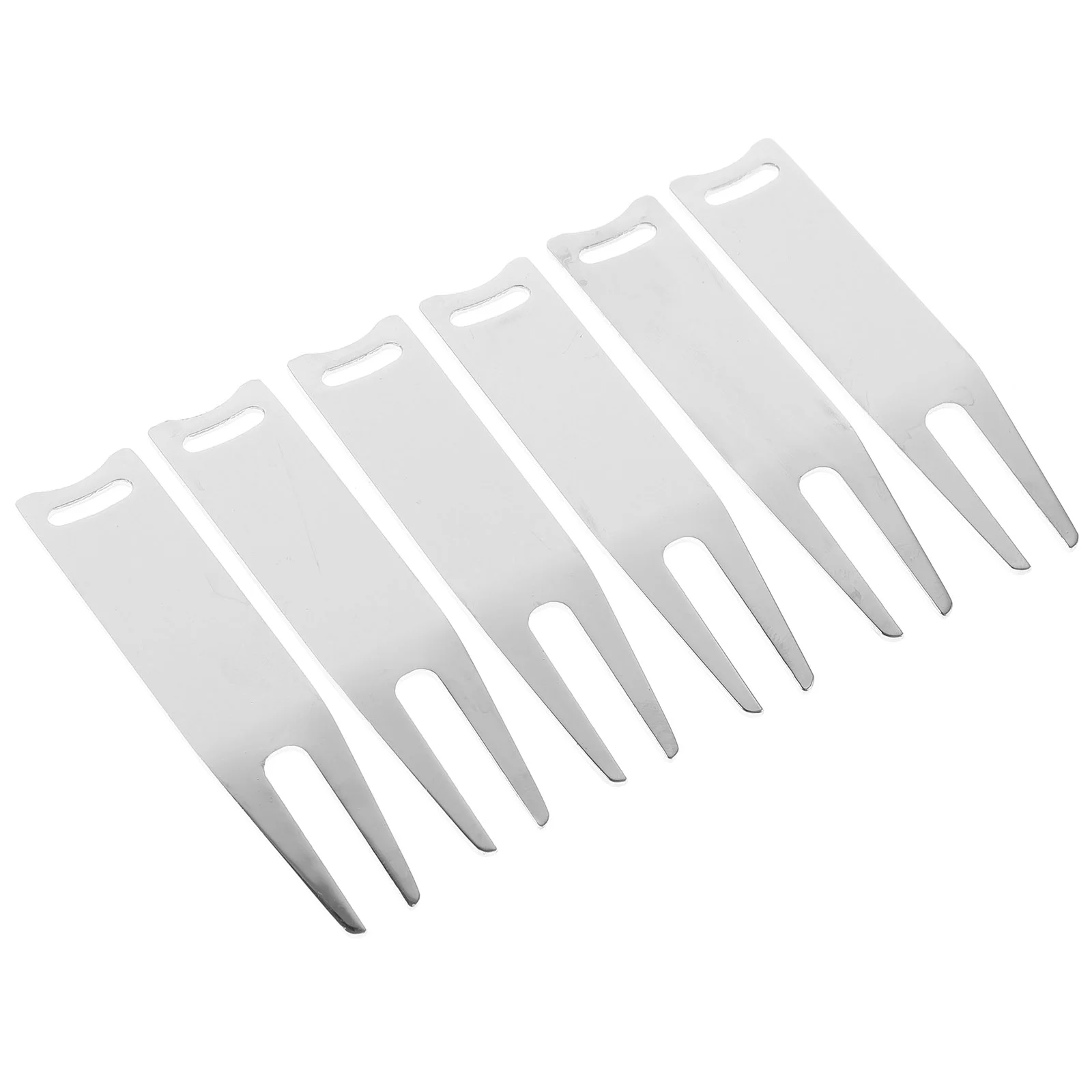

6 Pcs Golf Green Fork Golfs Divot Repairing Tool Grass Golfing Accessory Balls Stuff