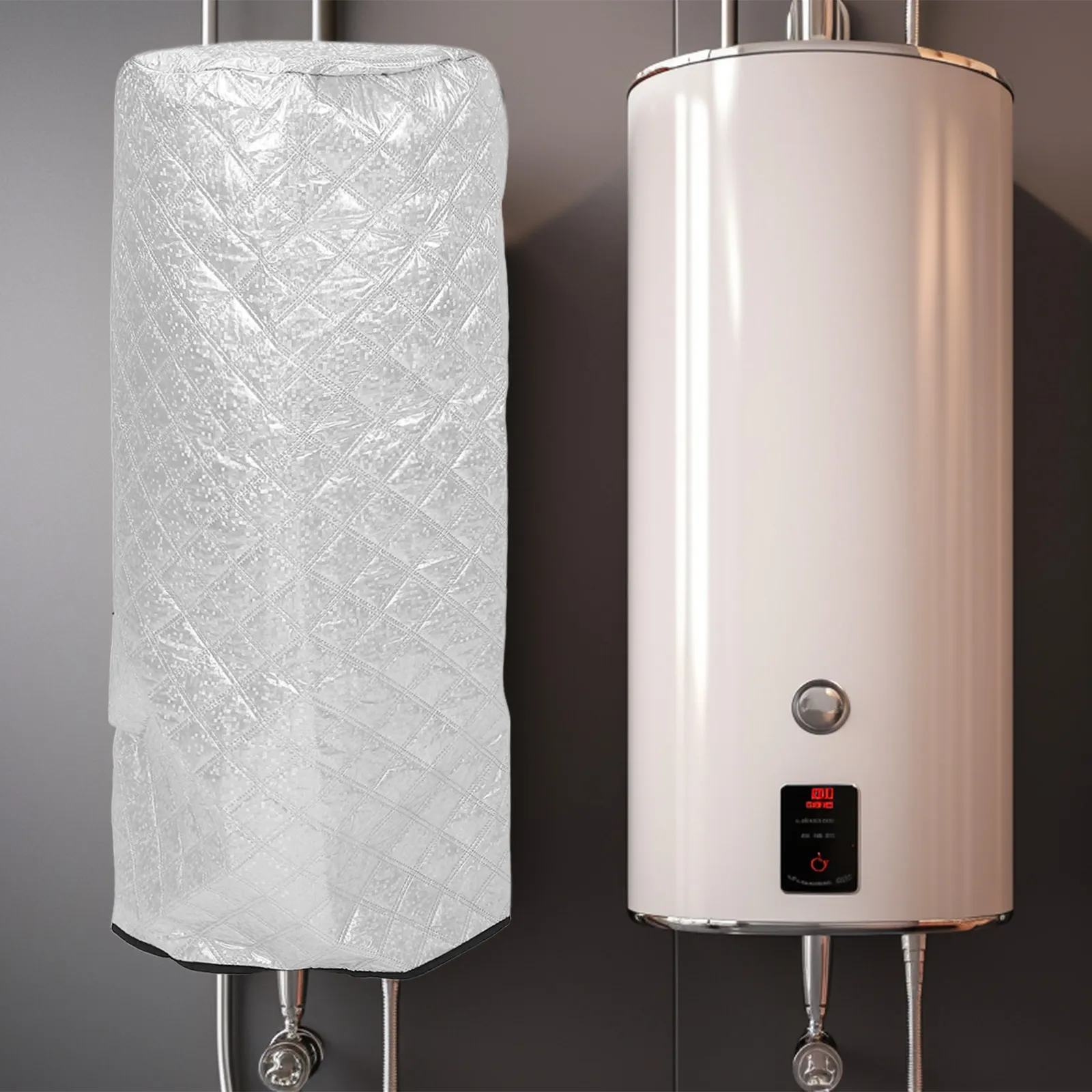Water Heater Cover Outdoor Heavy-Duty Oxford Fabric Insulated Jacket Rain Dust Proof Scratch-Resistant Hot Water Tank Protective view 5