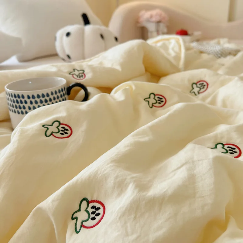 Summer Cooling Blanket Embroidery Printed Soft Skin-friendly Thin Quilt Kids Quilted Throw Blanket Queen Lightweight Comforter