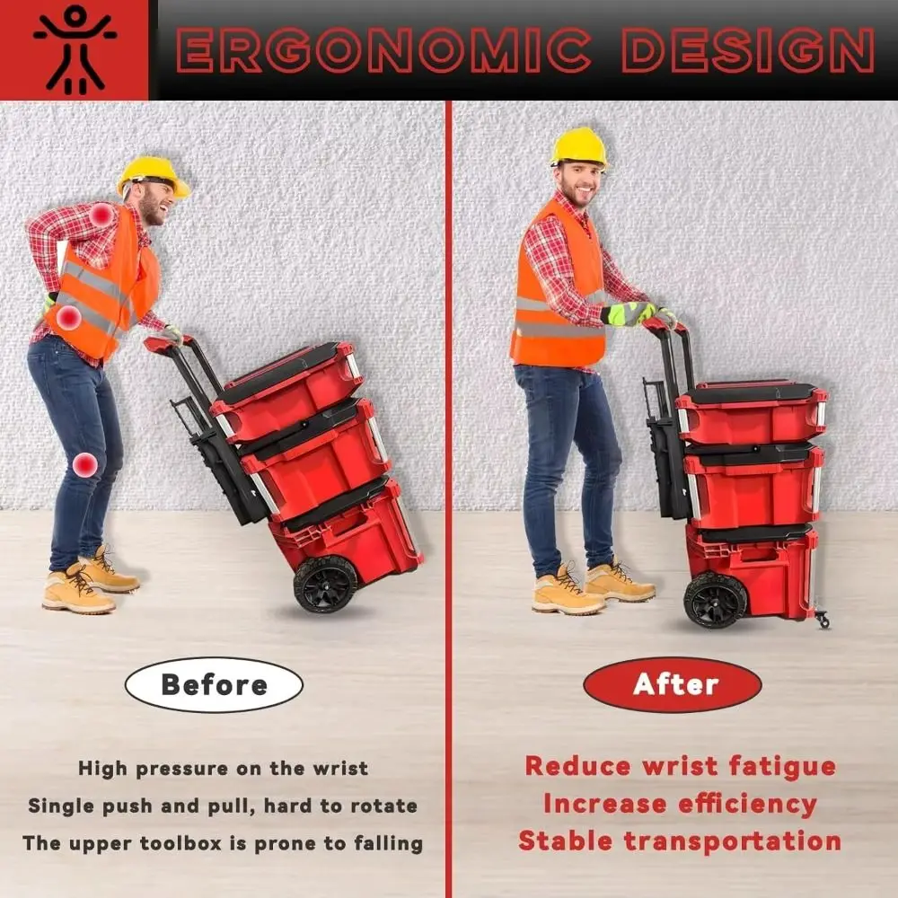 Sturdy Construction Front Casters Collapsible Design 200lbs Rating Caster Wheels Stainless Steel 200lbs Capacity Toolbox Casters