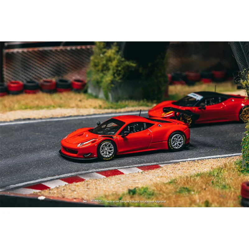 PreSale TW 1:64 458 Italia GT3 Red Diecast Car Model Collection Miniature Toy Tarmac Works