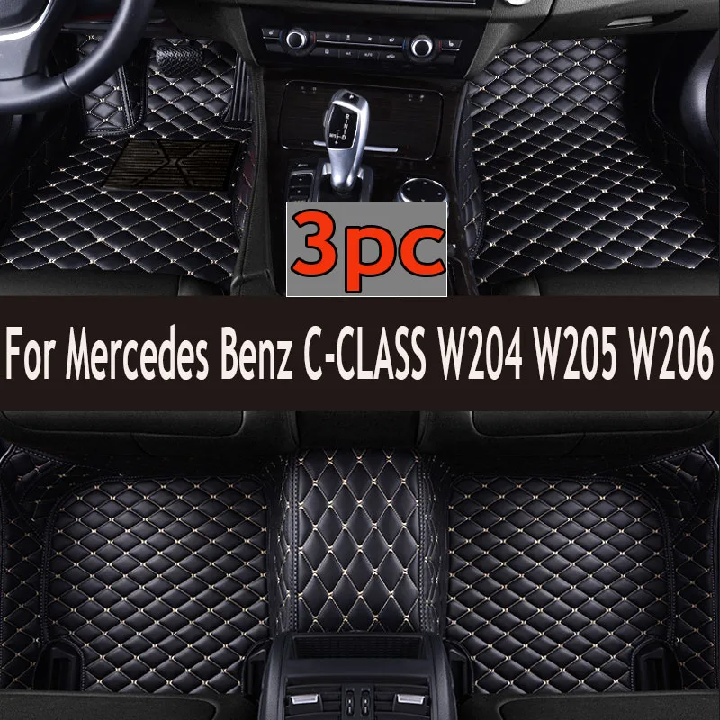 Custom Car Floor Mats For Mercedes Benz C-CLASS W204 W205 W206 C180-C450 Auto Carpets Foot Coche Accessorie