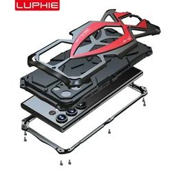 Original Luphie Metal Armor For Samsung Galaxy S23 Ultra Case Military Shockproof Rubber Full Rugged Cover S24 S22 U S25 Shell