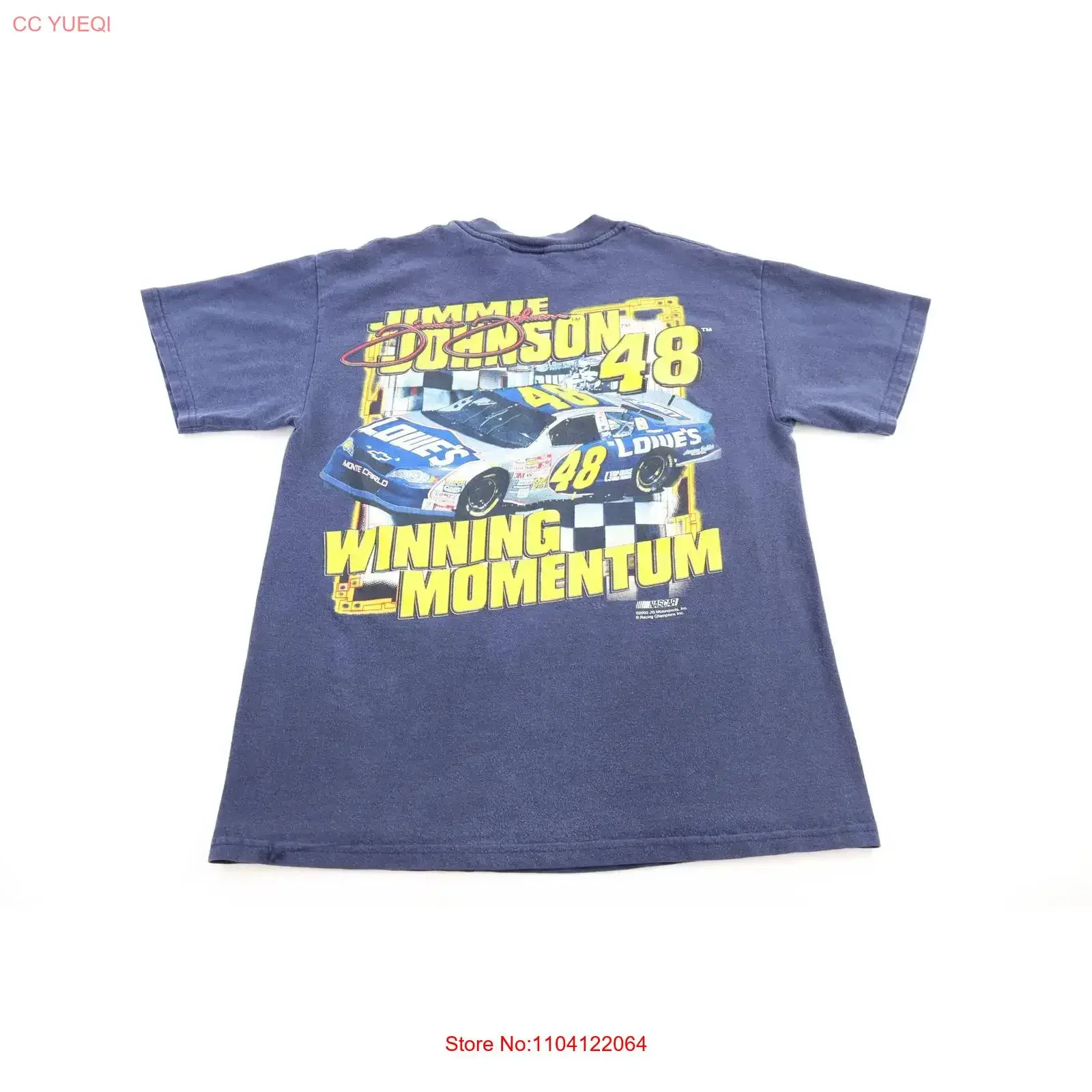 Vintage Jimmie Johnson Racing T shirt vintage Washed Stylish Soft streetwear Unisex Breathable homme designer clothes fashion