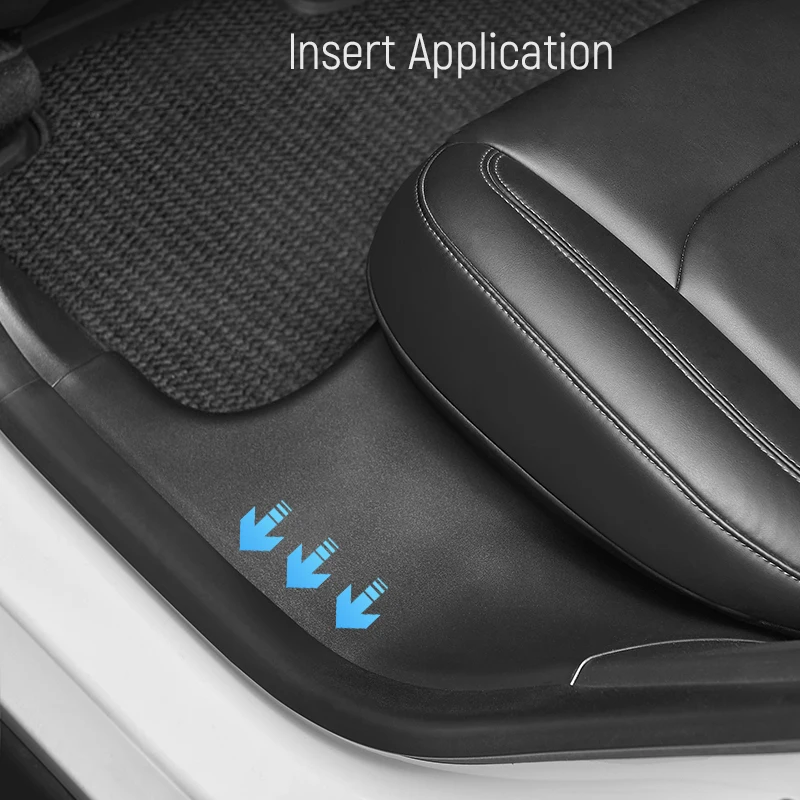 For Tesla Model Y rear Door Entry Carpet Protector & Scuff Decals