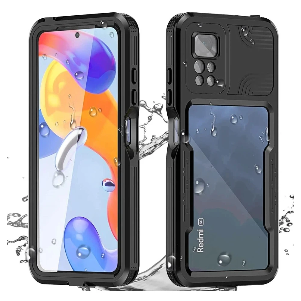 IP68 Waterproof Case for Redmi Note 12pro 5G 11S 11 Pro 9 Snorkeling Coque Full Coverage Shockproof Cover Outdoor Sport Swim bag