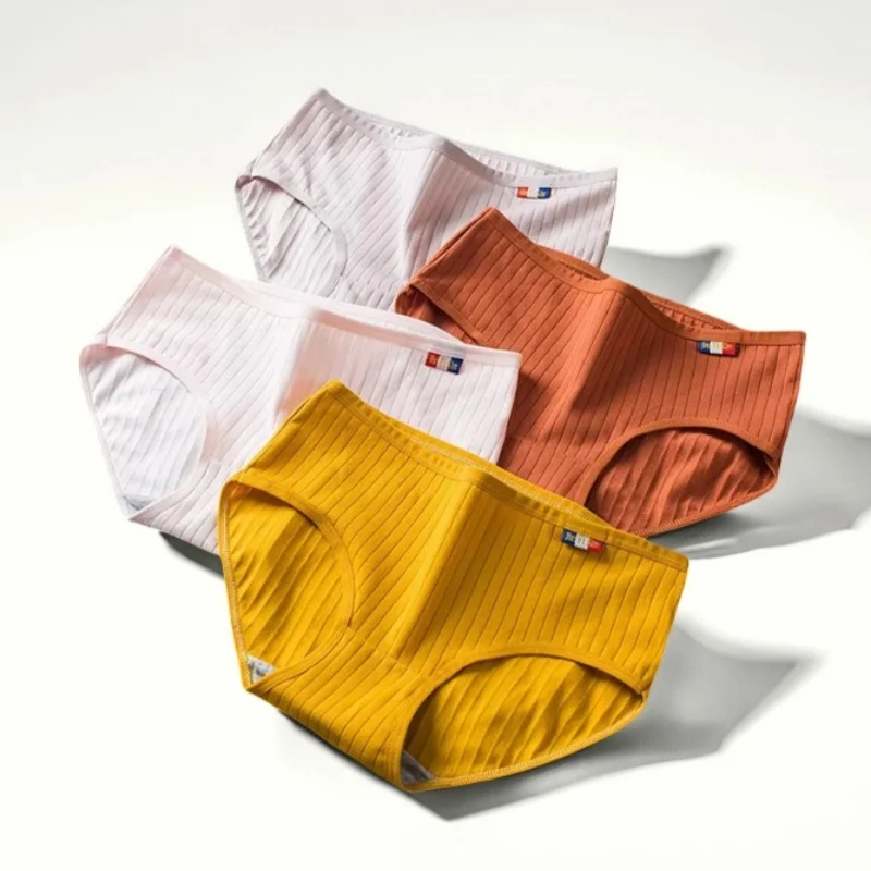 

Women Cotton Underwear Seamless Panties Sexy Female Lingerie Breathable Solid Color Underpants Briefs M-XL