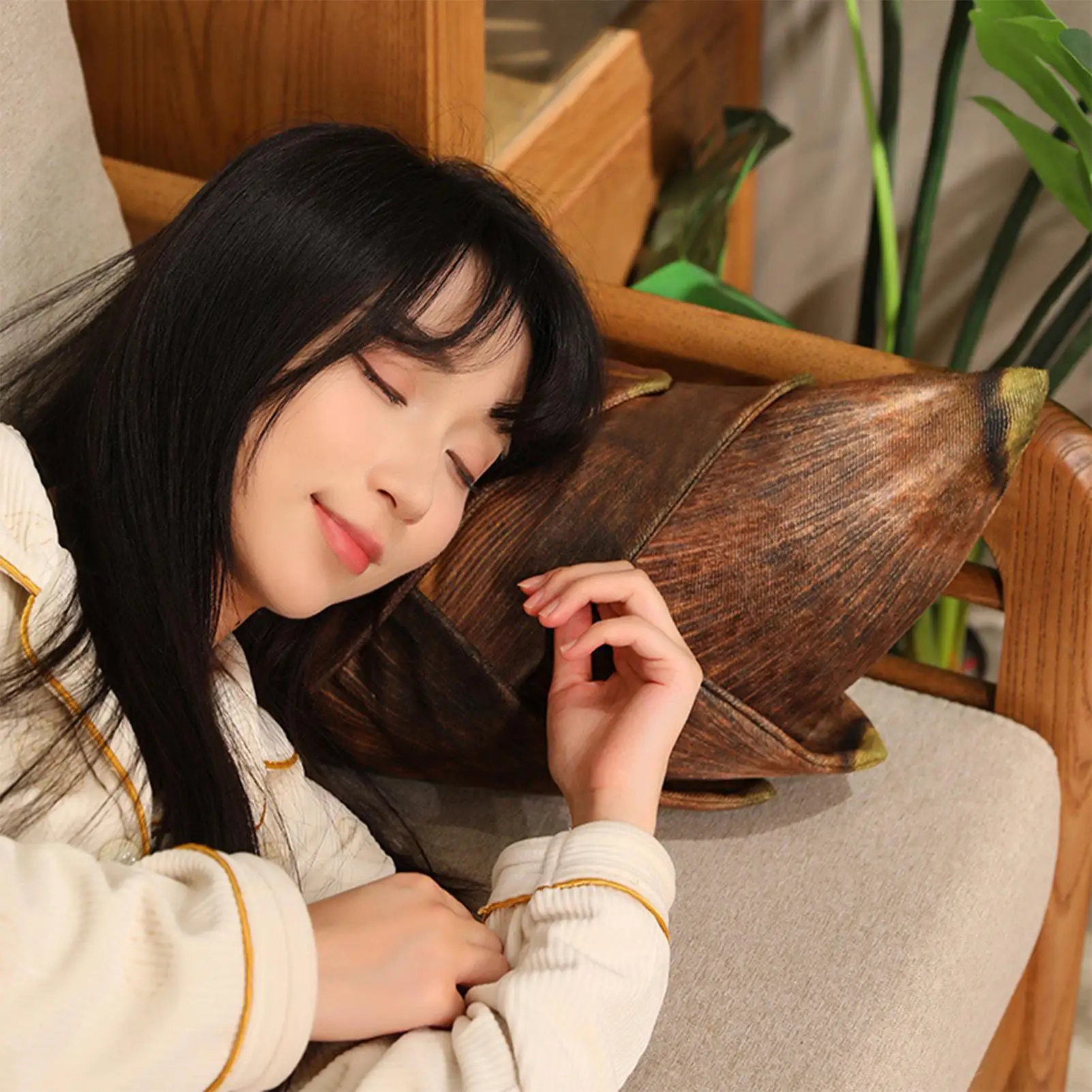 Almohada de felpa con planta simulada, juguete creativo de plantas rellenas y de peluche para decoración del hogar, regalos de cumpleaños para niños, regalo de Navidad