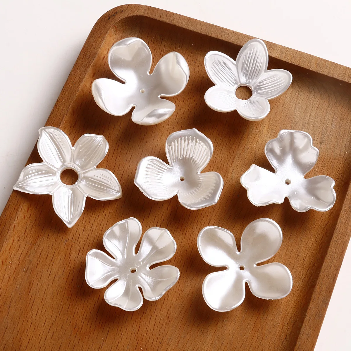 10pcs Vintage Petal Jewelry Pendants Handmade Flower Acrylic Pendant Charms Necklace Earrings Connectors Diy Jewelry Making