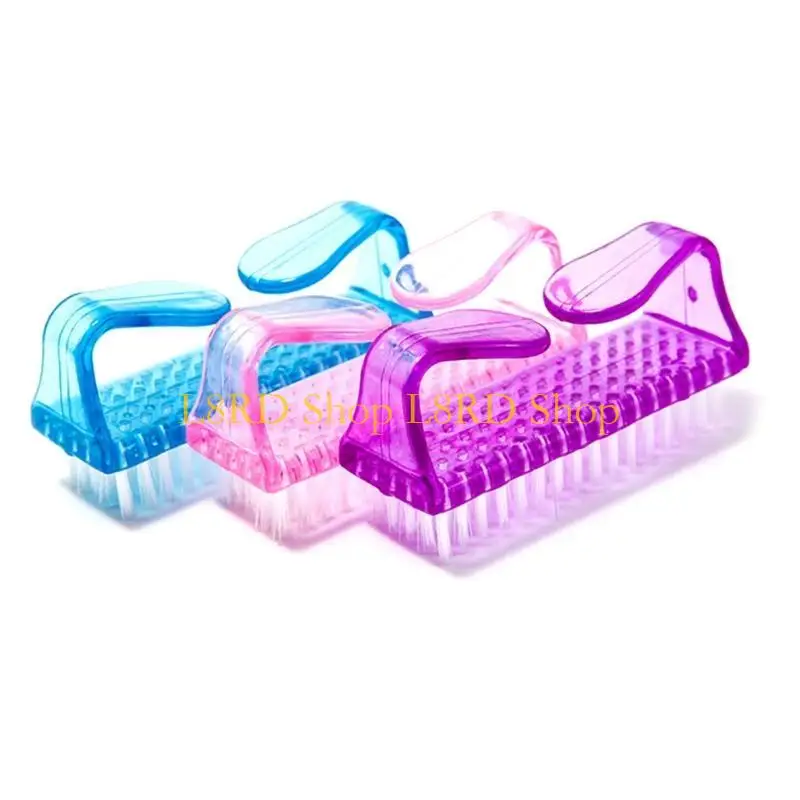 فرش تنظيف الأظافر L8RD، فرش تنظيف أظافر اليد، شعيرات صلبة ناعمة #5