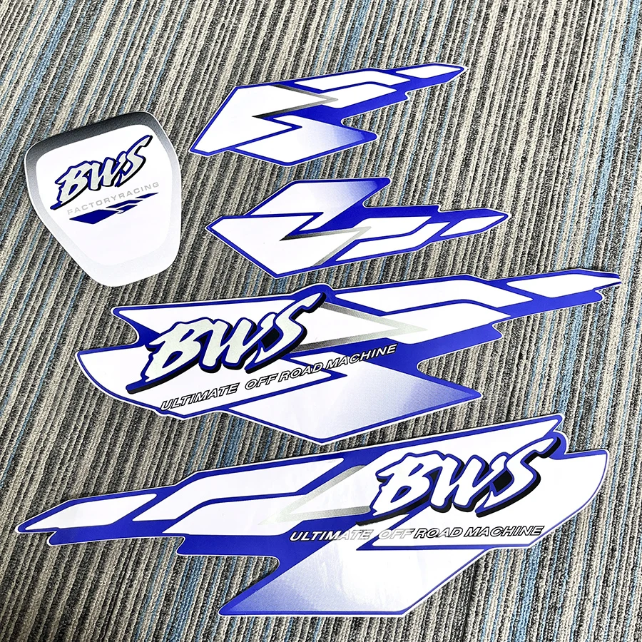 Pegatinas de carenado de cuerpo entero para motocicleta Yamaha BWS100, emblema de logotipo decorativo, insignia reflectante, rojo/azul, 1 Juego