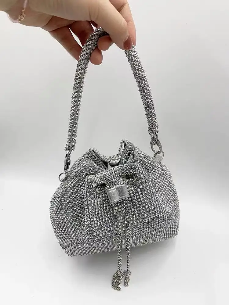 Luxury Fashion Women's Handbag Glitter Shiny Rhinestones Diamond Evening Bag Wedding Party Clutch Purse Shoulder Crossbody Bag