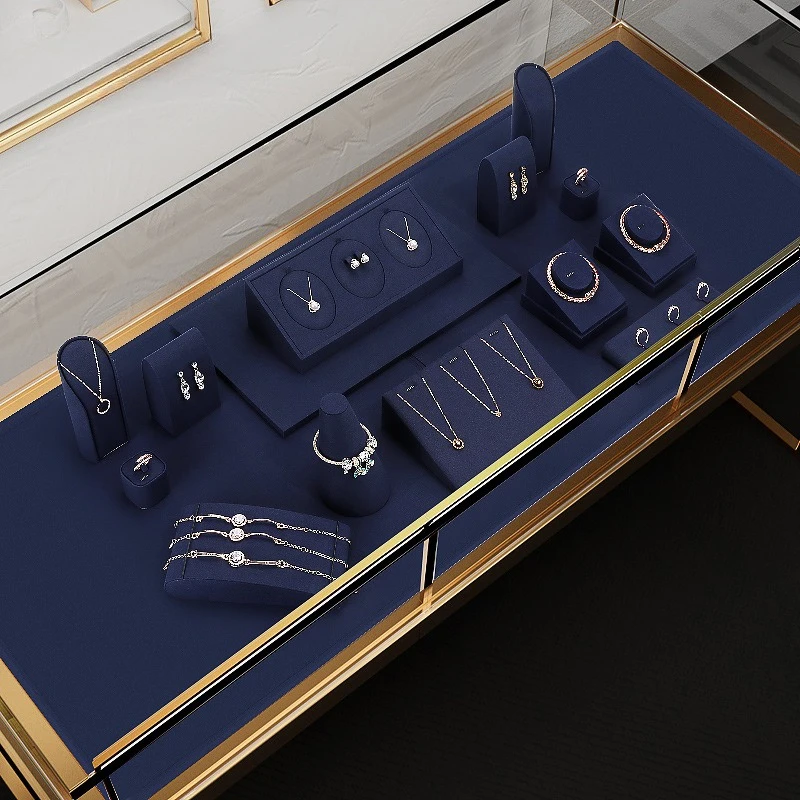 Luxury Jewelry Box Set Ring Necklace Bracelet Watch Jewelry Display Storage Stand Home Decor Interior Desk Accessories Gift
