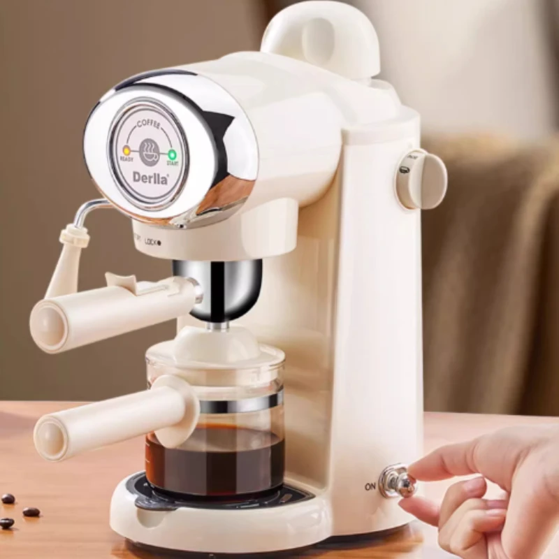 New Italian Coffee Maker Machine Household Small Semi-automatic Office Extraction and Foam Integrated Machine Brewing Coffee Pot