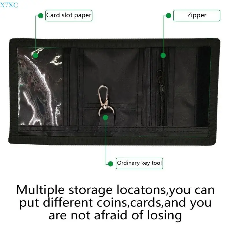 X7xc Kids маленький кошелек для мальчика Триполд Молодежный кошелек с карманом монеты на молнии на молнии