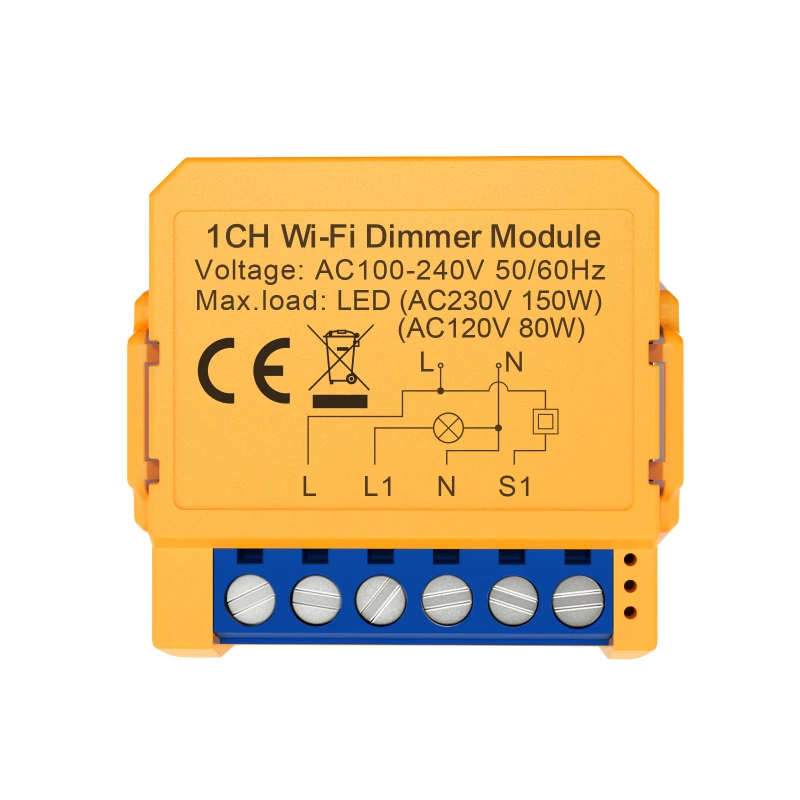 

Graffiti smart solution WiFi dimming breaker 1/2 channel, dark box smart switch wireless remote control light adjustment module