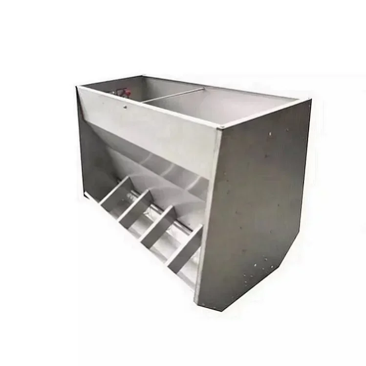 Factory Supply Pig farm Agriculture Double Side Automatic Stainless Steel Swine Feeder