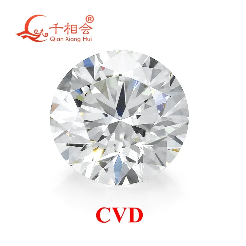 Imagem -03 - Grown Diamond Loose Stone Laboratório Criado Vvs1 para Vs1 Cvd Diamond Forma Redonda 3ex Certificado de Certificado 1ct2ct Vvs1 Lab