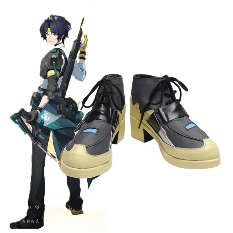 

Anime zenless Zone Zero Asaba Harumasa cosplay shoes PU leather shoes Halloween carnival boots game cosplay props custom made