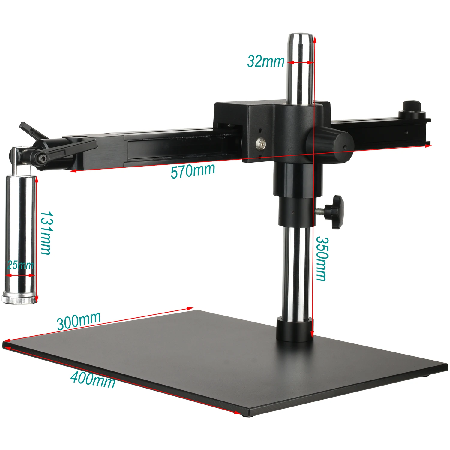 KOPPACE Microscope Cross Arm Bracket 180 degree Adjustable Angle 25mm Diameter Microscope Boom