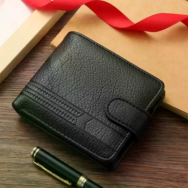 Minimalist Men's Wallet; Solid Color PU Leather Design; Coin Bag; ID Card Holder; Casual Money Clip; Perfect Birthday Gifts
