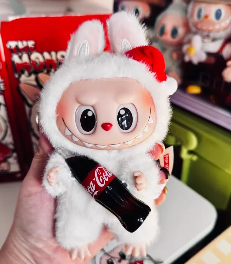 New Genuine The Monsters Coca Cola Series Vinyl Face Cute  Doll Labubu Action Figure Keychain Pendant Toy Kids Christmas Gift