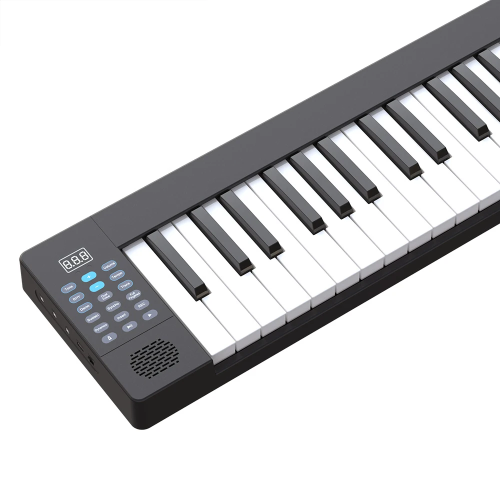 PJ88S 88-Key Portable Folding Piano with Heavy Hammer Touch, 128 Tones, Built-in Battery, Hi-Fi Stereo & Silent Mode - view 4
