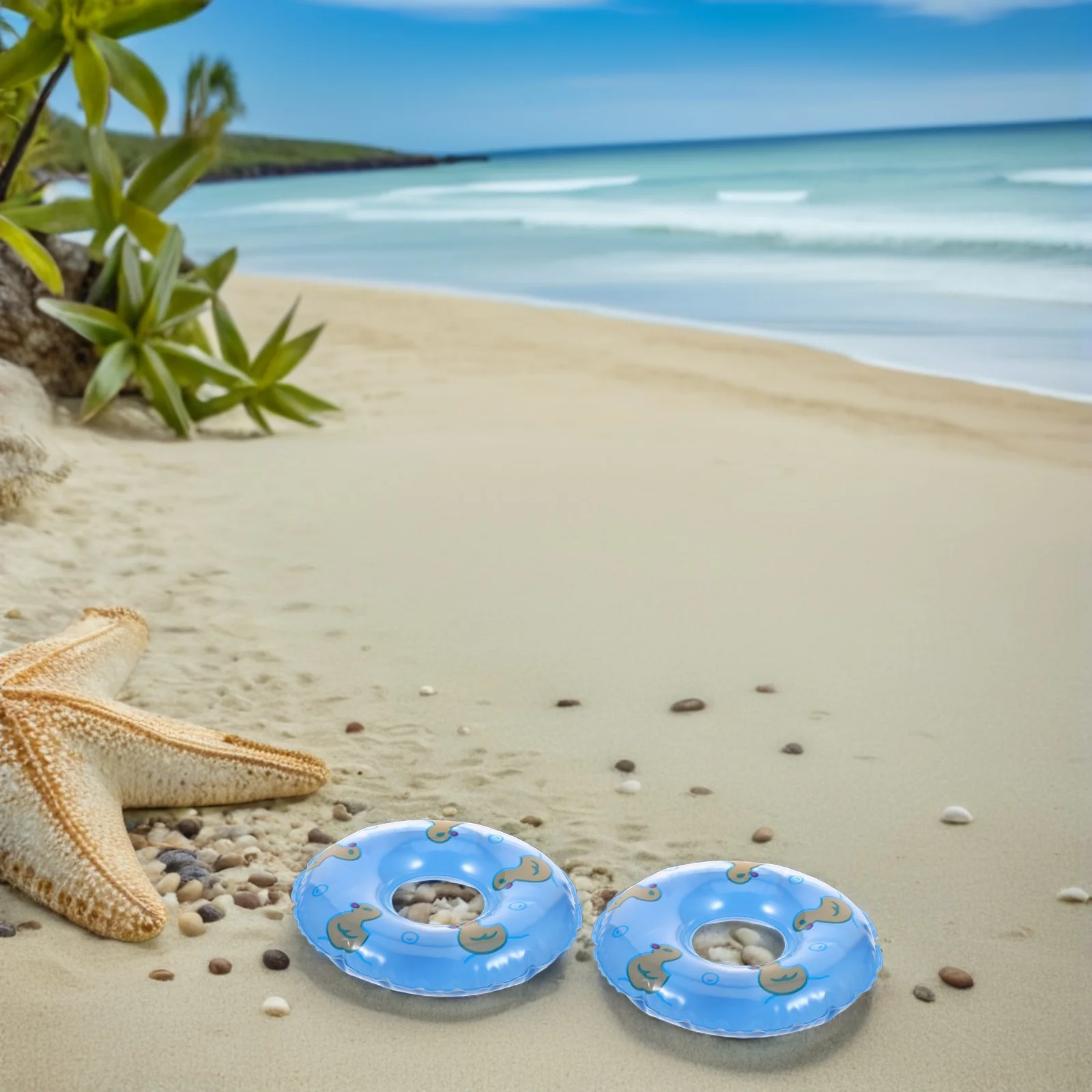 

10 шт. миниатюрные кольца для плавания яркий цвет ПВХ безопасный для мини-дома садовое украшение сцена кольцо для плавания украшения