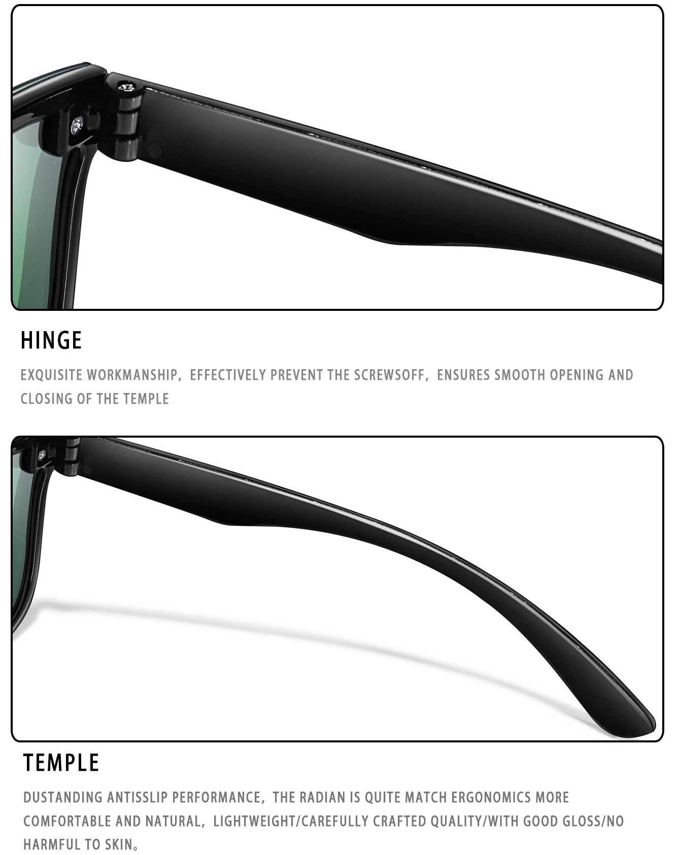 Quadratische Mode UV400 Sonnenbrille Männer Frauen Outdoor Fahren Fahrrad Straße Winddichte Brille Wandern Camping Klassische Shades – Detail 12