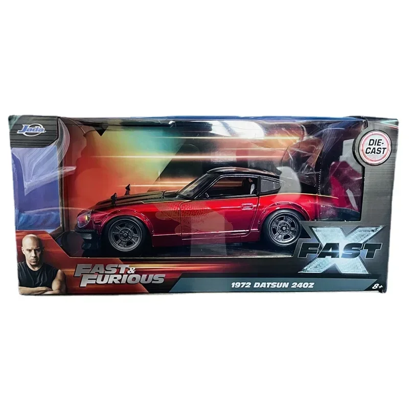 JADA1:24 1972 DATSUN 240Z Rare analog alloy Collection car model decorated for children\'s gifts