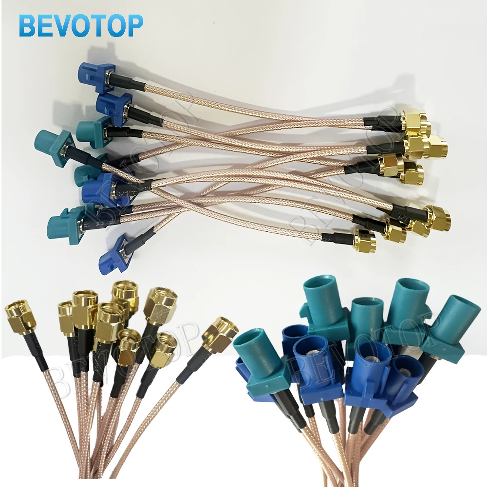 RG316Cable Fakra A/B/C/D/E/F/G/H/I/K/Z Male Plug to SMA Male Connector Car GPS Navigation Antenna Extension Cord RF Coax Pigtail
