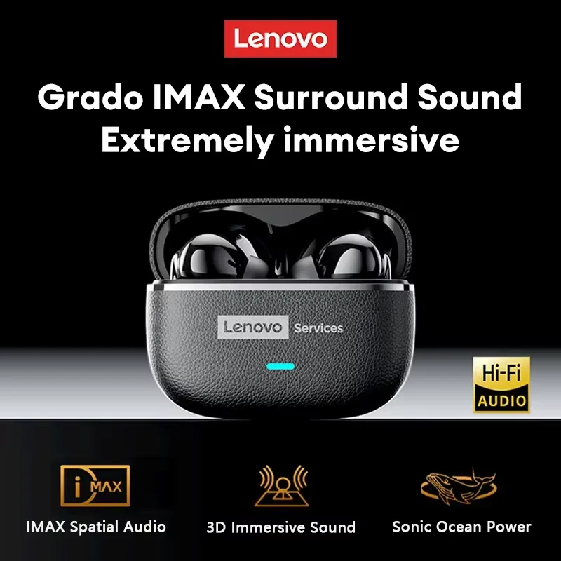 Lenovo LE208 Bluetooth V6.0 Earphones ENC Noise Cancelling Wireless Headphone Low Latency Gaming Music Earbuds HD Call With Mic