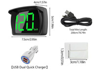 New GPS Digital Car HUD Head-up Display Universal LCD Speedometer with LED Display and Speed Measurement Mode