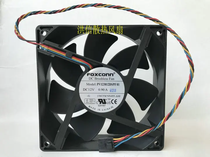 

Free shipping original FOXCONN 12CM 12V 0.90A PV123812DSPF 01 Dell fan