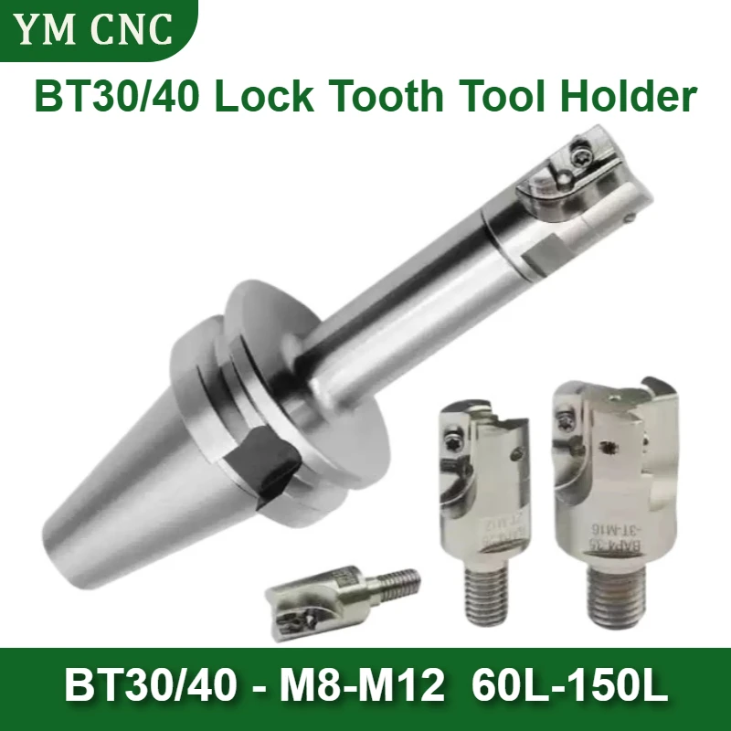 Replaceable Thread Tail Connecting Rod BT40 BT30 M8 M10 M12 M16 Locking Handle For Face Milling Head