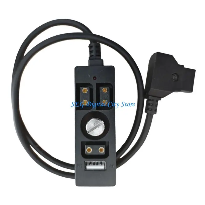 

U75B Professional D Tap Battery Adapter Cable 4 Devices Charging USB Port LED Light Included