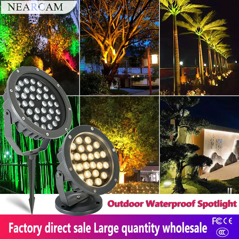 

NEARCAM outdoor RGB projection light waterproof tree light led flood light color spotlight landscape light spotlight projection