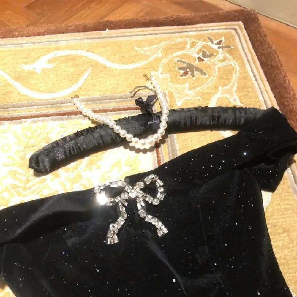 Fashionable Velvet Strapless Mini Dress Off Shoulder Puff Princess Gown Elegant Bowknot Formal Evening Party Cocktail Dress