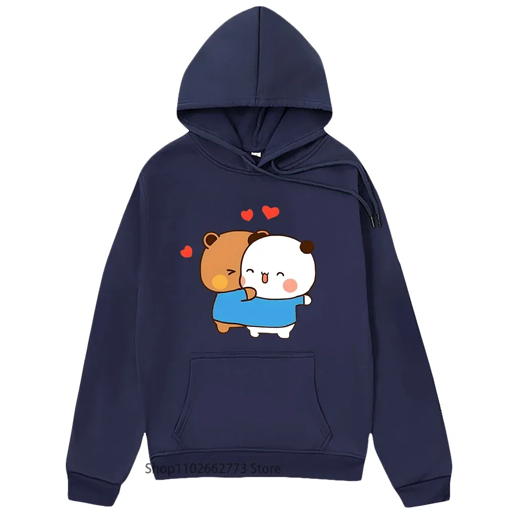 Funny Bubu and Dudu Hoodie Panda Bear Love Graphic Sweatshirts for Women Kawaii Cute Girls Clothes Men's Clothing Y2k Sudaderas