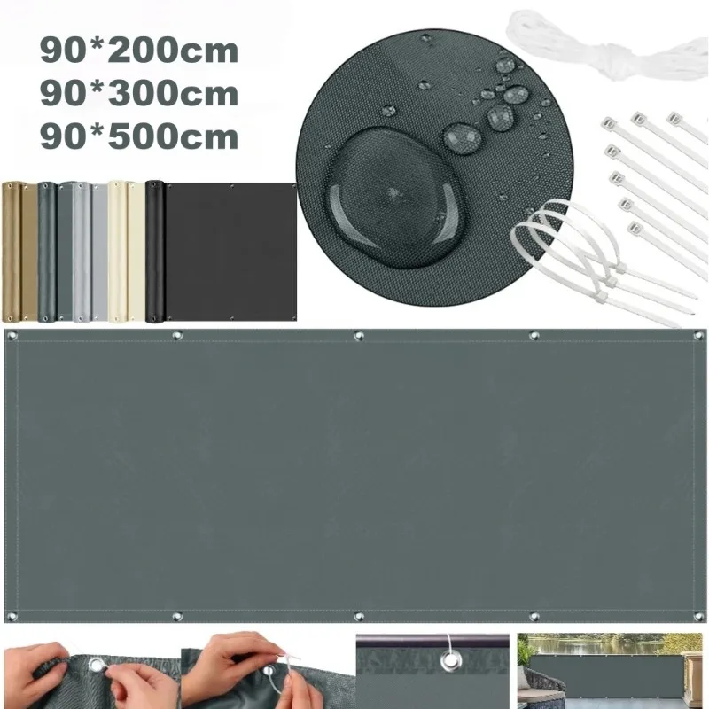 Mallas de Sombra con Ojales, Protección UV, Cubierta de Privacidad para Pérgola y Balcón, Lona para Patio, Cercas, Jardín Exterior y Piscina