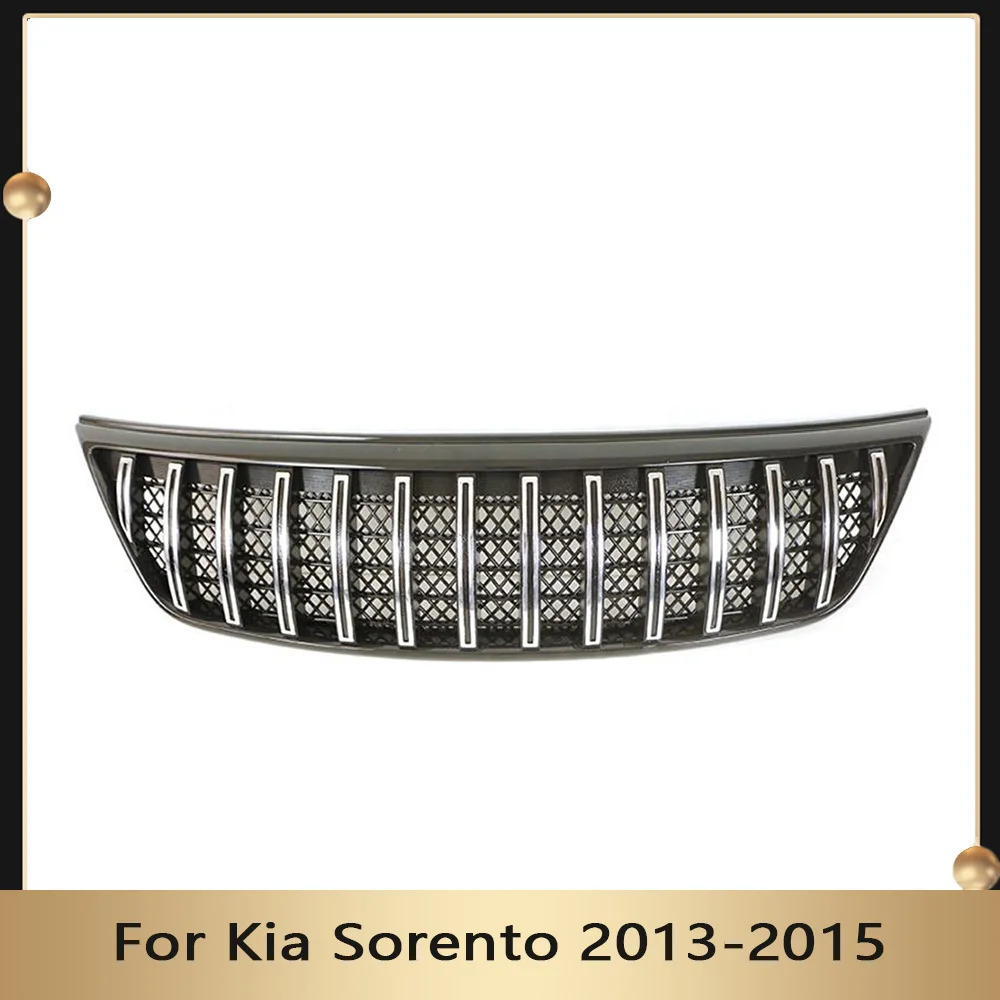 

Car Front Bumper Cover Grid Upper Trim Grille Assembly For Kia Sorento 2013-2015 Auto ABS Racing Grills Radiator Mesh Grill