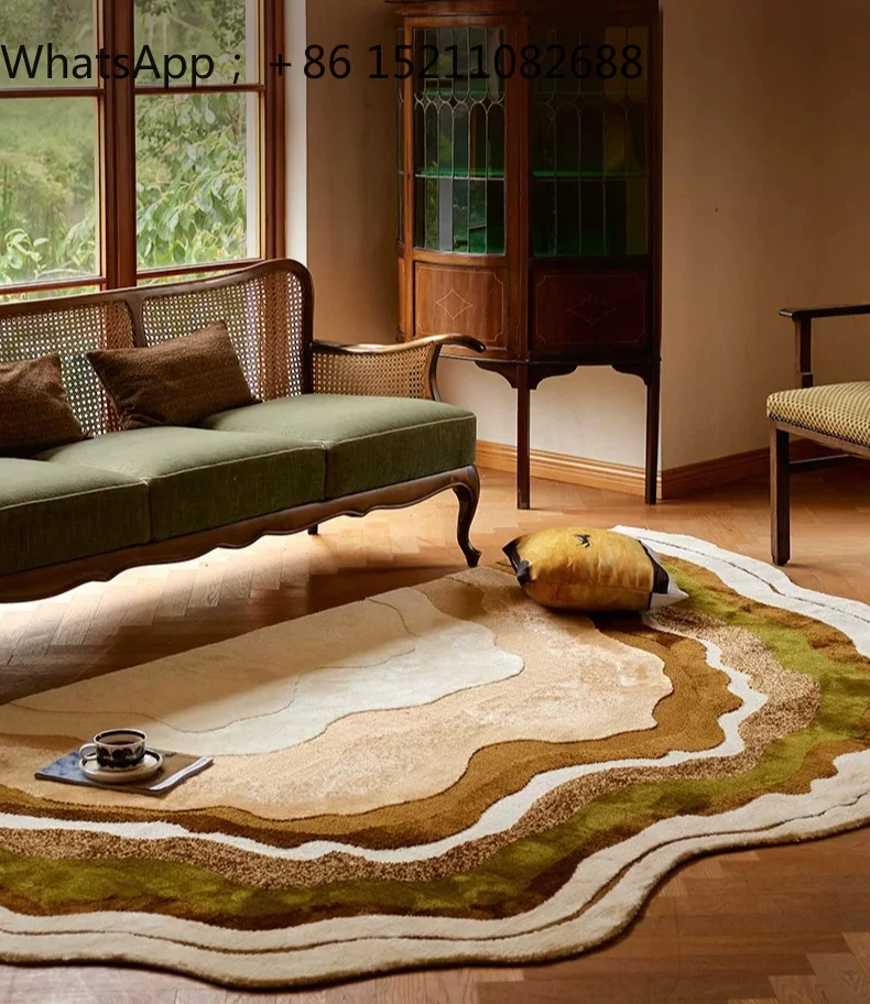 SCY retro living room carpet premium irregular shaped sofa carpet bedroom bedside end mattress