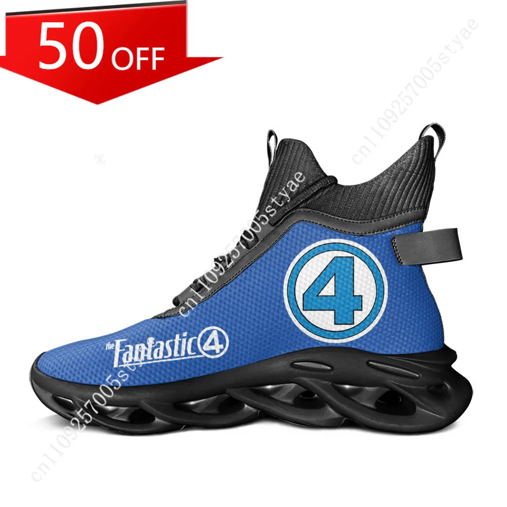 

Кроссовки Marvel Fantastic Four High Top Flats, высококачественные персонализированные повседневные и спортивные кроссовки для мужчин и женщин