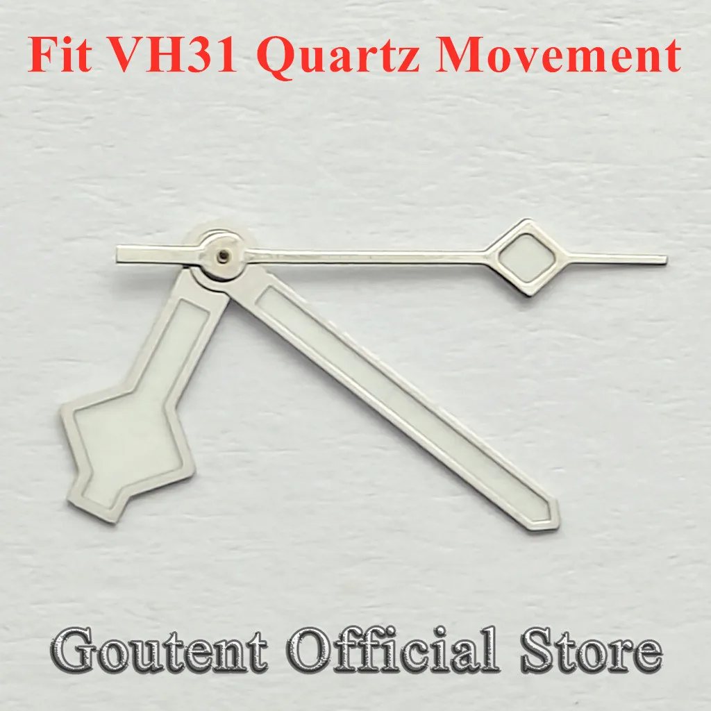 Goutent  Silver Snowflake  Watch Hands Set green Luminous Fit VH31 Quartz Movement Watch Mod Replacement Needle Accessories