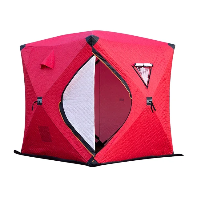 Winter Fishing Tent Hot Sale 4 Person Tents Winter Glamping Outdoor Carp Cube Tent Sauna Oem Ice Fishing