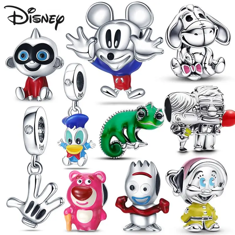 

Disney 925 Sterling Silver Three-Eyed Boy Alien Chef Mouse's Remy Charms Beads Fit Original Bracelets DIY Birthday Jewelry Gift