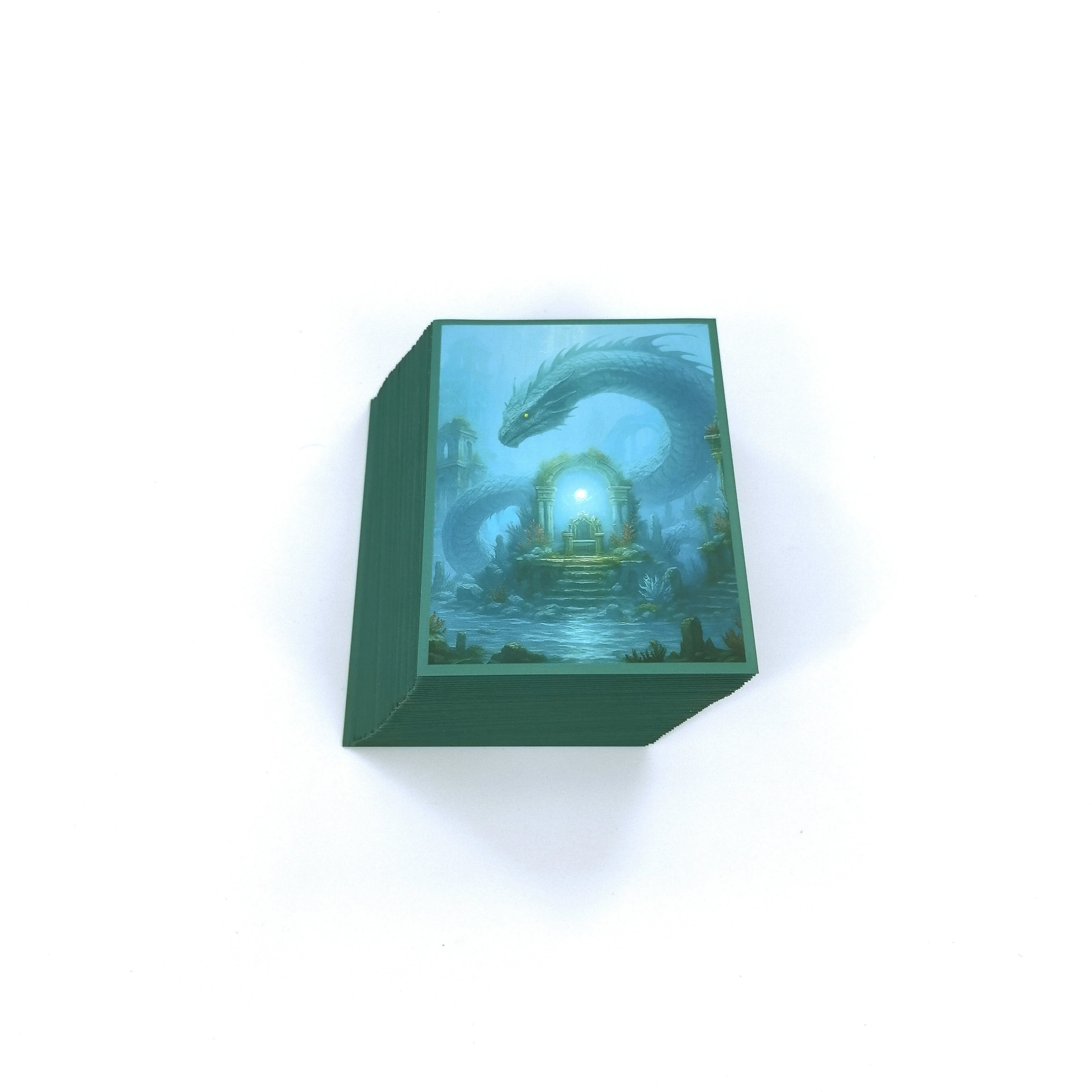 Ochraniacze na karty MTG, 100 sztuk, matowe, antypoślizgowe, ułatwiające mieszanie kart, 6,6 x 9,1 cm, pasują do TCG OCG CCG PTCG (Sea Snake) — zdjęcie produktu 3