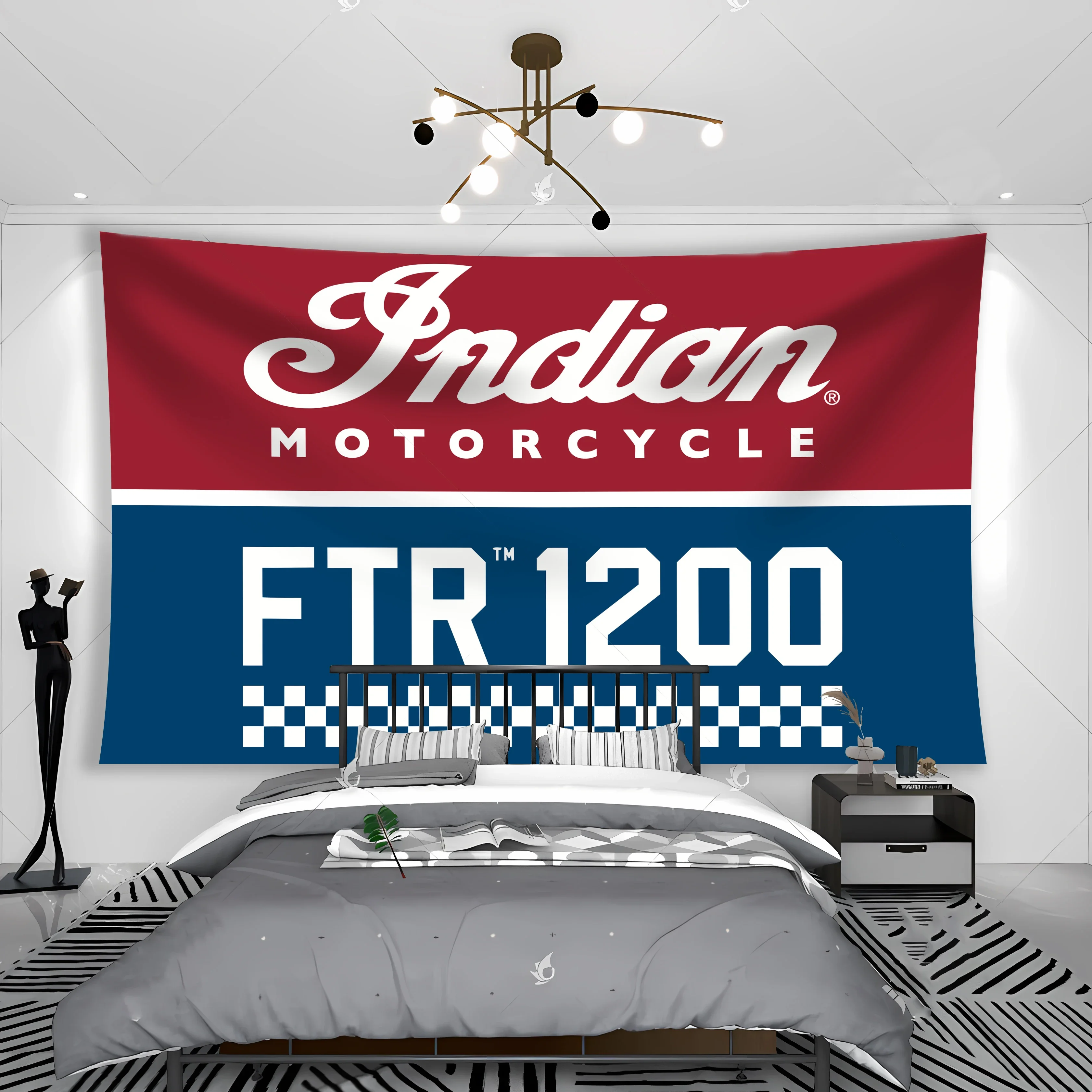 90x150cm MC Indian Motorcycles Racing Moto Tapestry Banner Decoration Flag